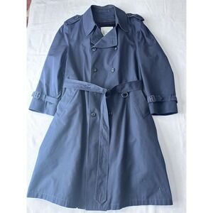Vintage‎ London Fog Mens Navy Double Breasted Trench Coat Removable Liner 42S/C
